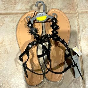 Brand new flower sandals with tags